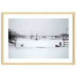 Baseball field covered in snow thumbnail