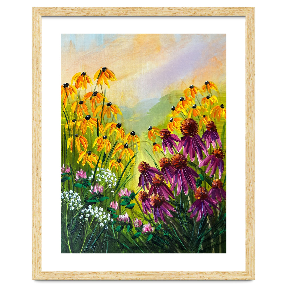 Impasto Wildflower Meadow Painting