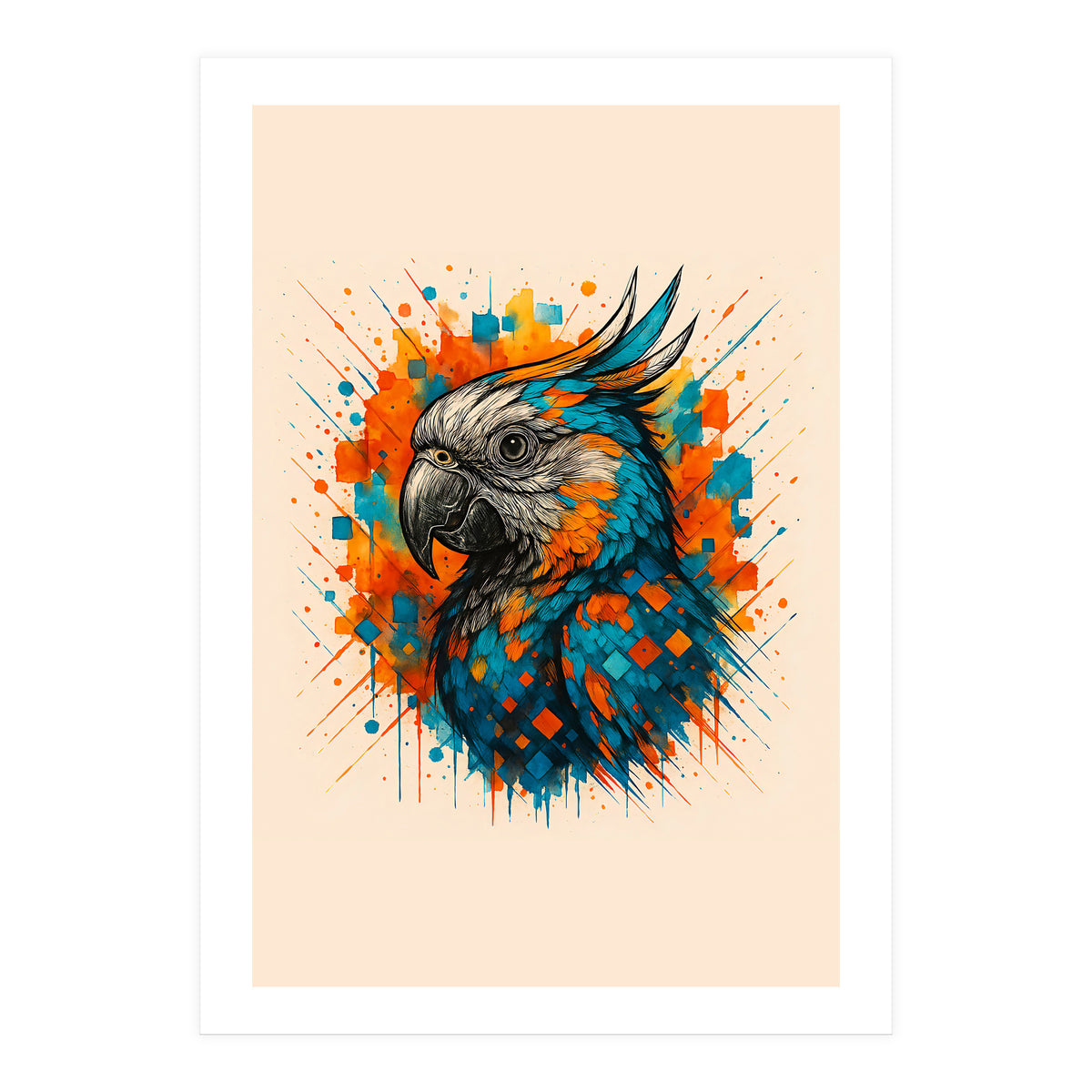 Parrot Animal Watercolor (Print Only)