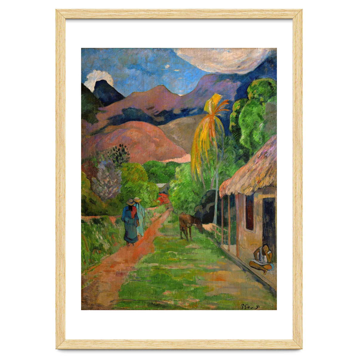 Path in Papeete, called rue du Tahiti. Oil on canvas (1891) 115.5 x 88.5 cm Cat. W 441.