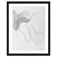Abstract Black And White Flowing Lines And Shapes