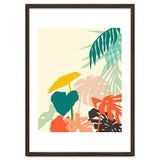Tropical Nature, Botanical Pastel Jungle Plants Illustration, Minimal Bohemian Palm Monstera Forest thumbnail
