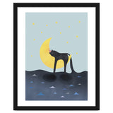 Beauty Sleep - Melting Cat on the crescent moon thumbnail