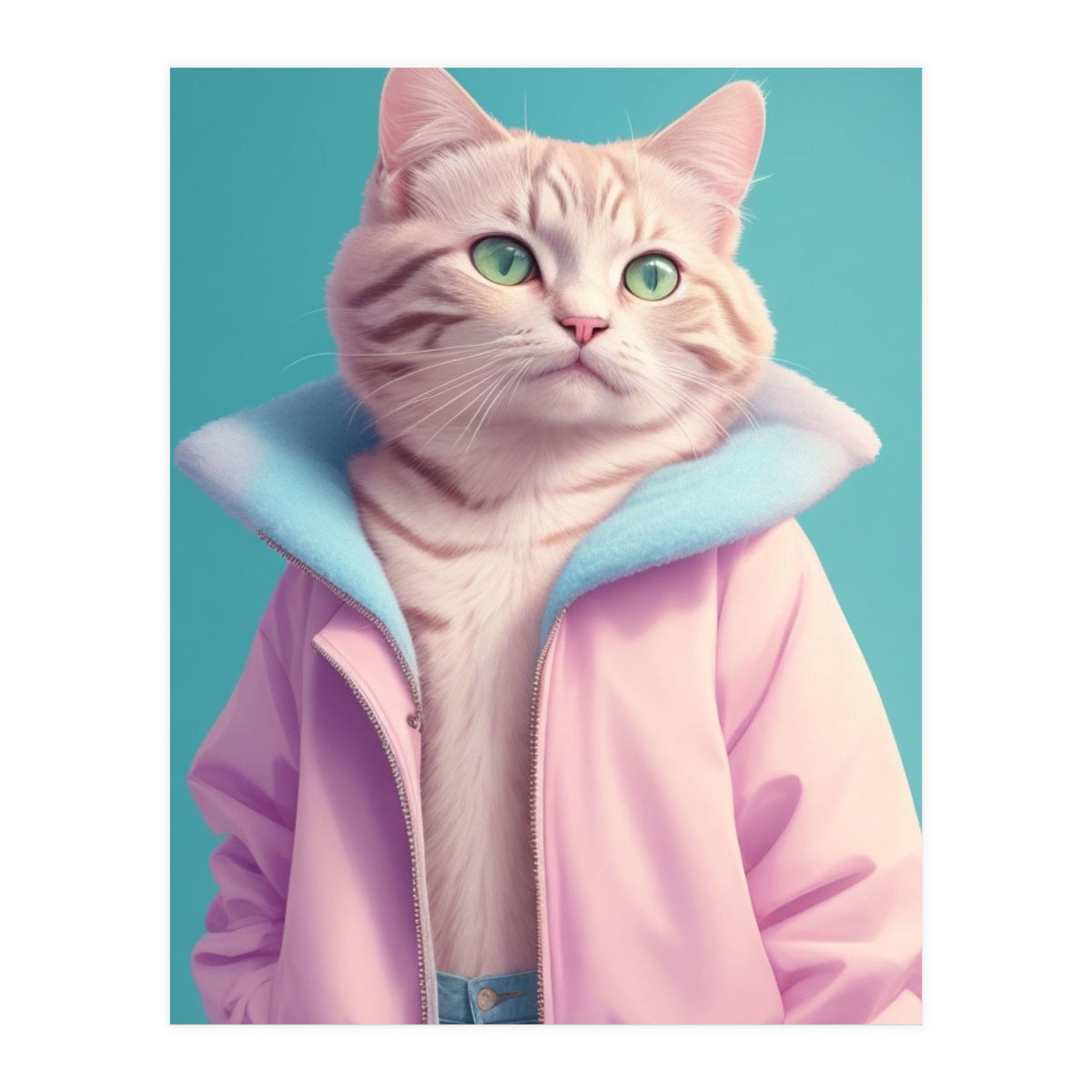 Cat Wearing Jacket (Print Only)