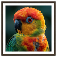Sun Conure Parrot Close Up Eye