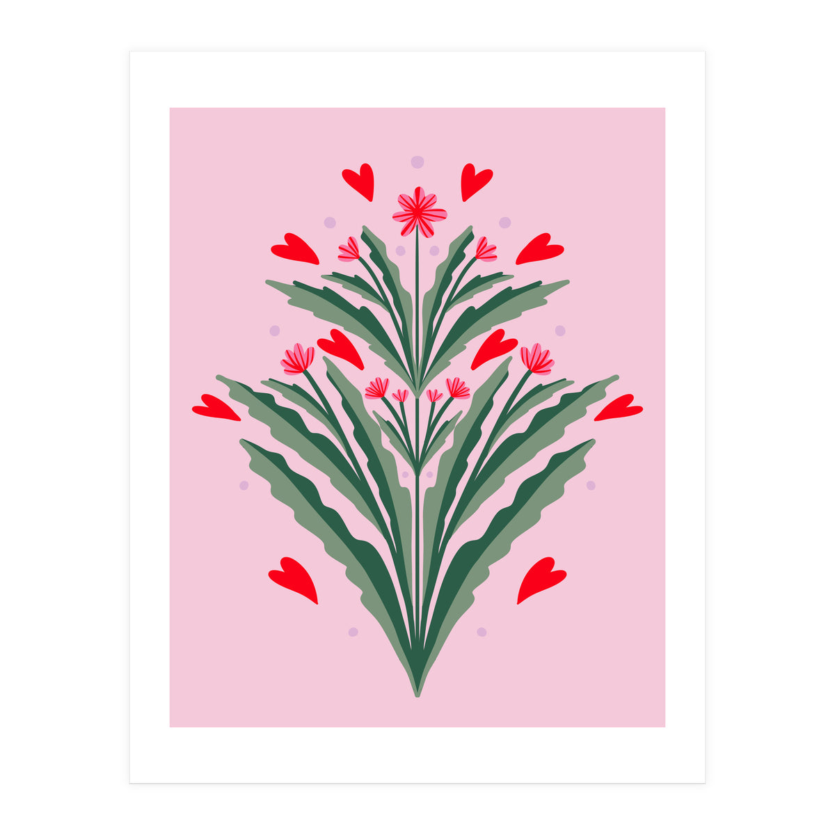 Hearts And Flowers Sum (Print Only)