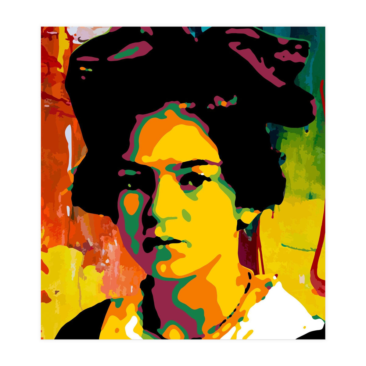 Frida Kahlo Abstract Art (Print Only)