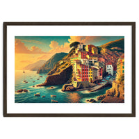 Vintage Cinque Terre Poster, Italy