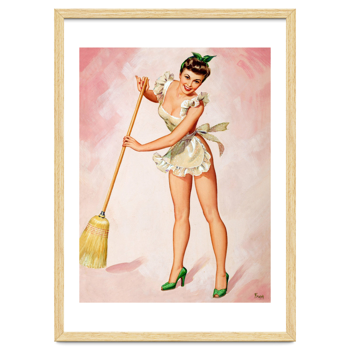 Sexy Pinup Mate On The Work