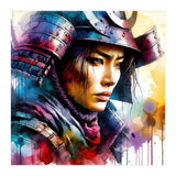 Samurai Asian Warrior Woman Portrait (Print Only) thumbnail