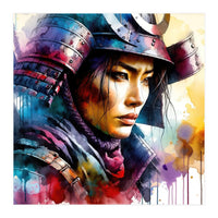 Samurai Asian Warrior Woman Portrait (Print Only)