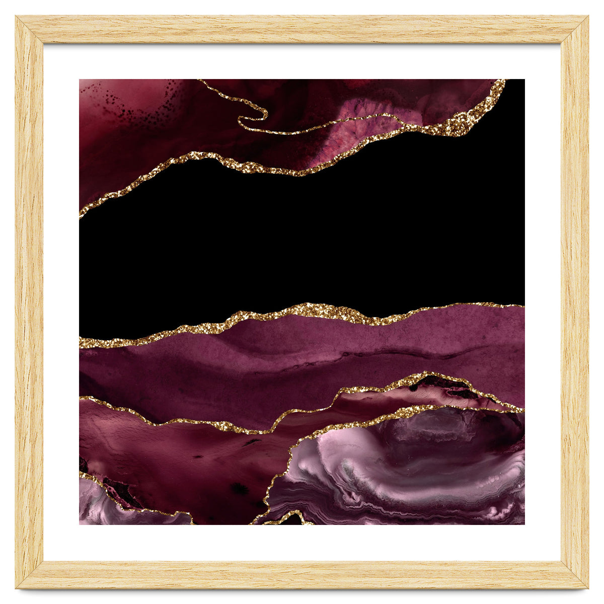 Burgundy & Gold Agate Texture 16