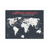 World Map of Alien First Contacts in Movies (Print Only)