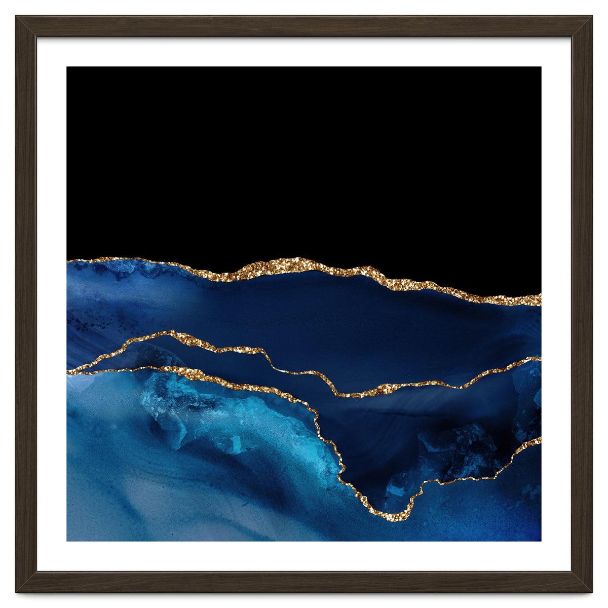 Navy & Gold Agate Texture 07