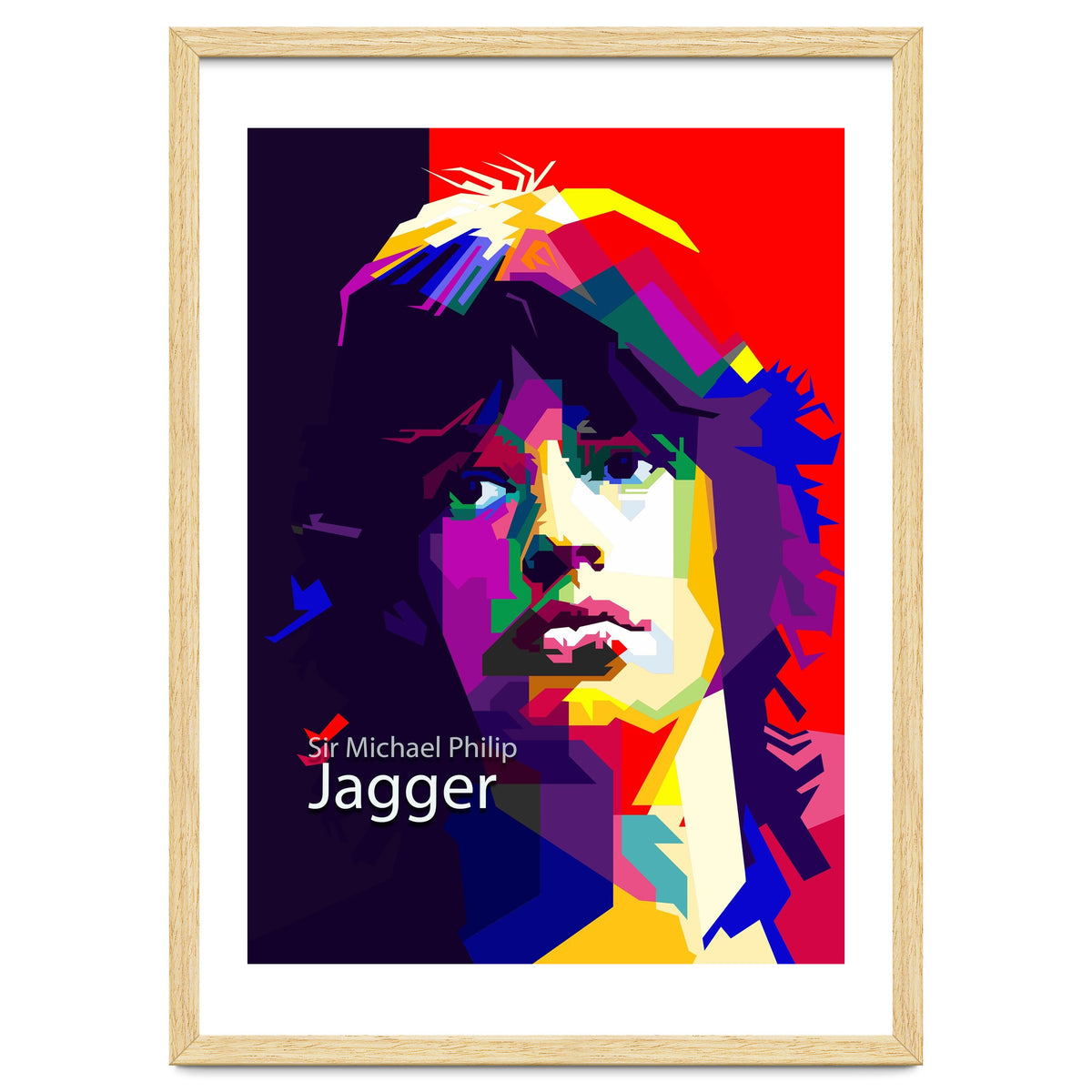 Sir Michael Philip Jagger Pop Art Wpap