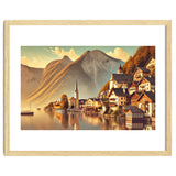 Vintage Hallstatt Poster, Austria thumbnail