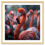 Beautiful Close Up Of A Pink Flamingo Bird thumbnail