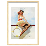 Sailing Pinup Girl With Captain Hat thumbnail