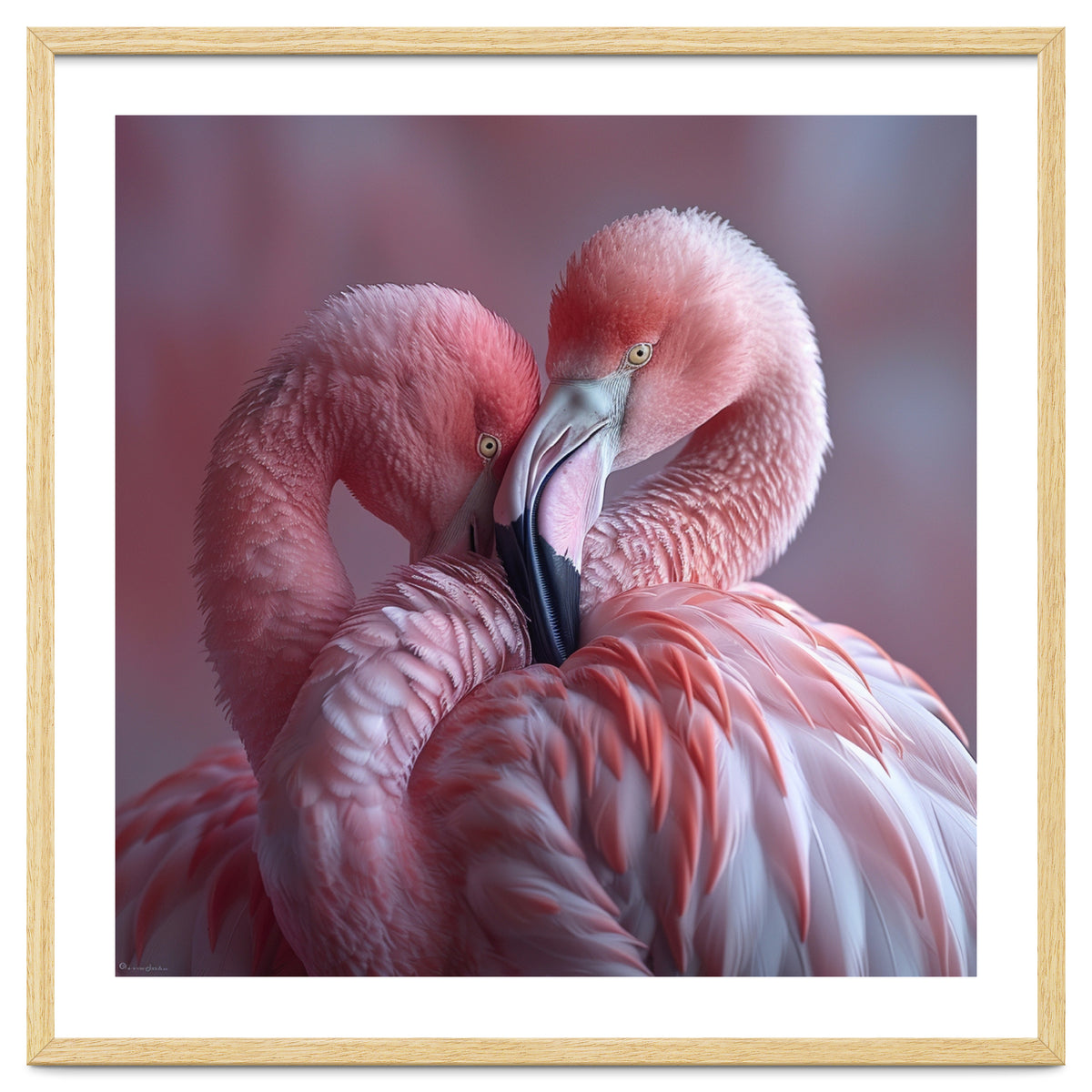 Cute Two Pink Flamingos