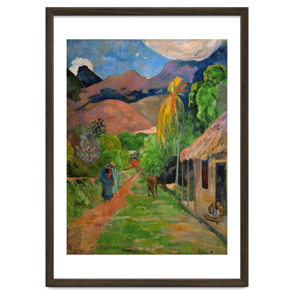 Path in Papeete, called rue du Tahiti. Oil on canvas (1891) 115.5 x 88.5 cm Cat. W 441.