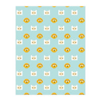 Minimalist Finn And Jake Seamless Cartoon Pattern (Print Only)