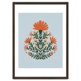 Symmetrical floral bouquet - orange and green thumbnail