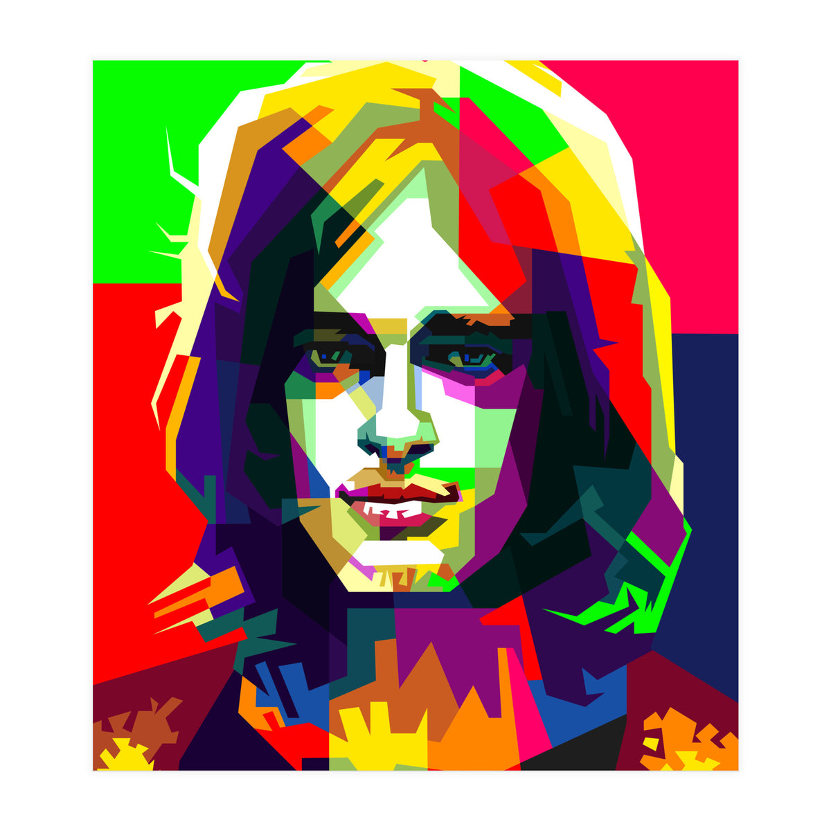 David Gilmour Pink Floyd Classic Rock Art WPAP (Print Only)