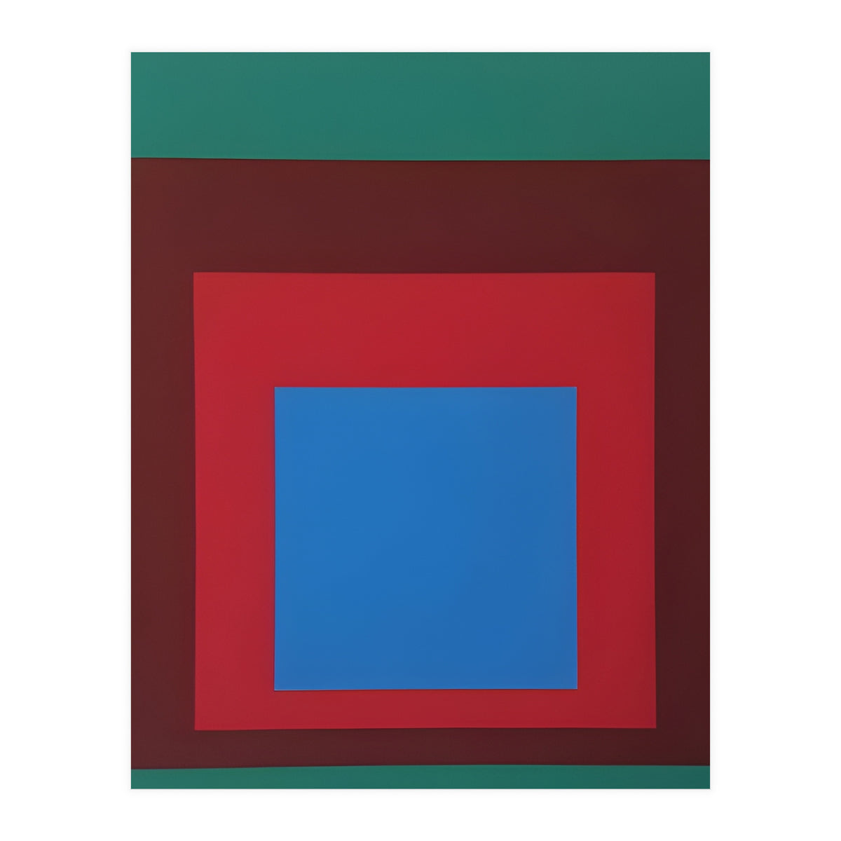 Josef Albers - HOMAGE TO THE SQUARE: Green, Red, Blue (Print Only)