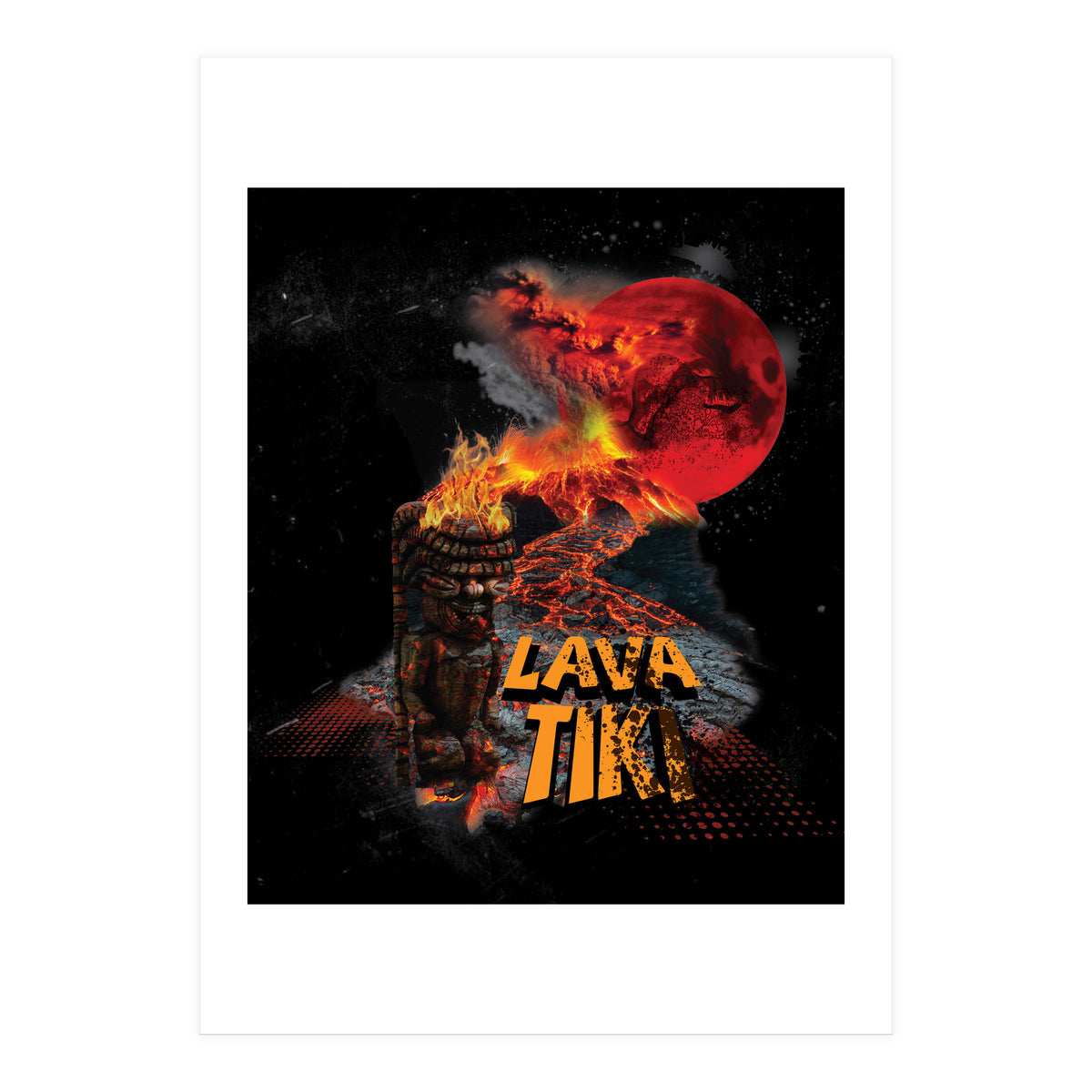 Volcano Lava Tiki (Print Only)