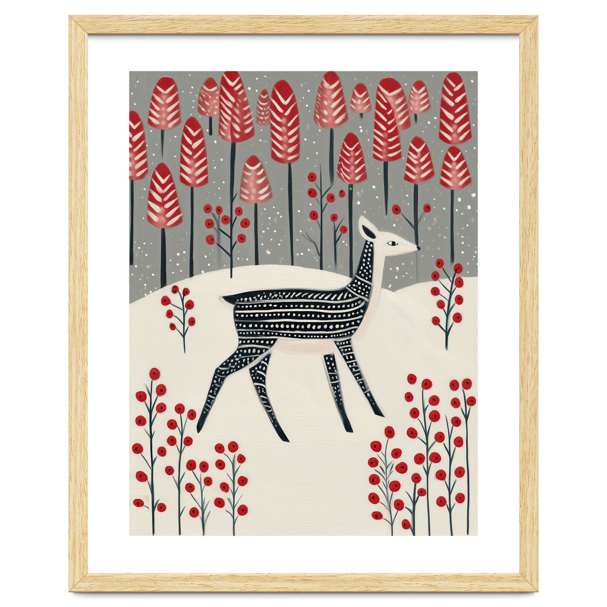 Fawn in a Winter Landscape
