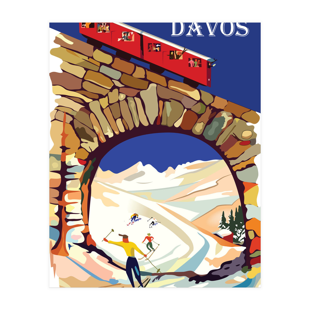 Davos Funicular on the Bridge (Print Only)
