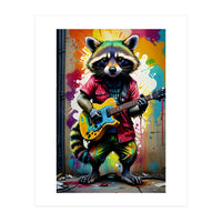 Raccoon Plays Guitar (Print Only)