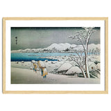 SNOW LANDSCAPE - JAPANESE ENGRAVING - 19TH CENTURY. thumbnail