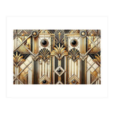 Art Deco Gold Geometric Pattern (Print Only) thumbnail
