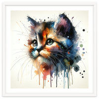 Colorful Kitten Portrait