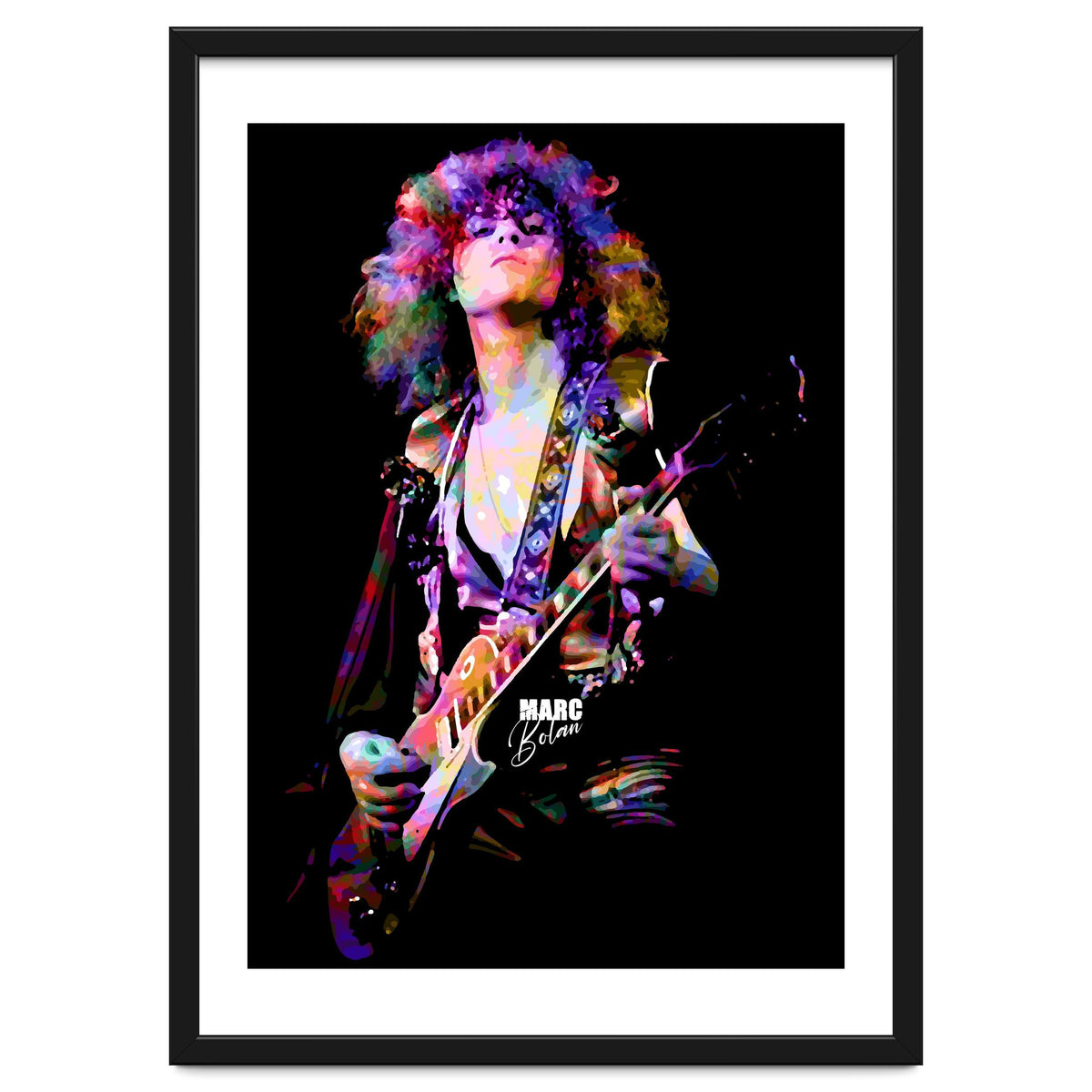 Marc Bolan Musician Legend in Colorful
