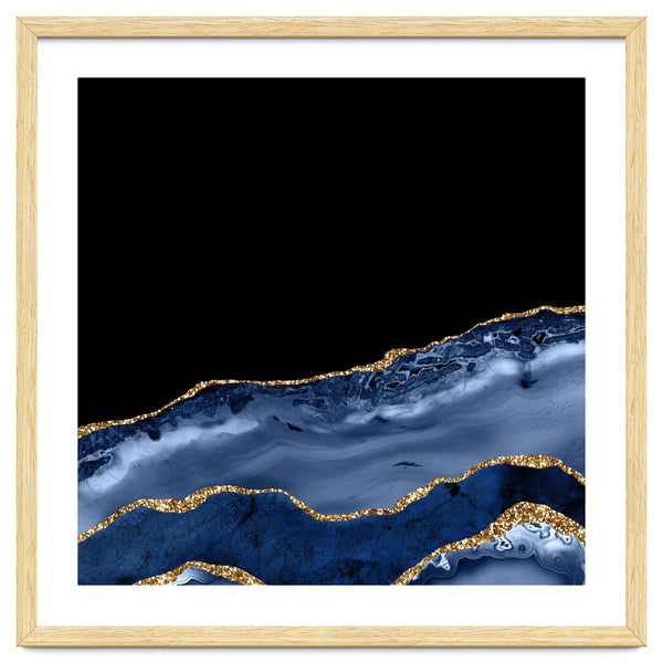 Navy & Gold Agate Texture 17