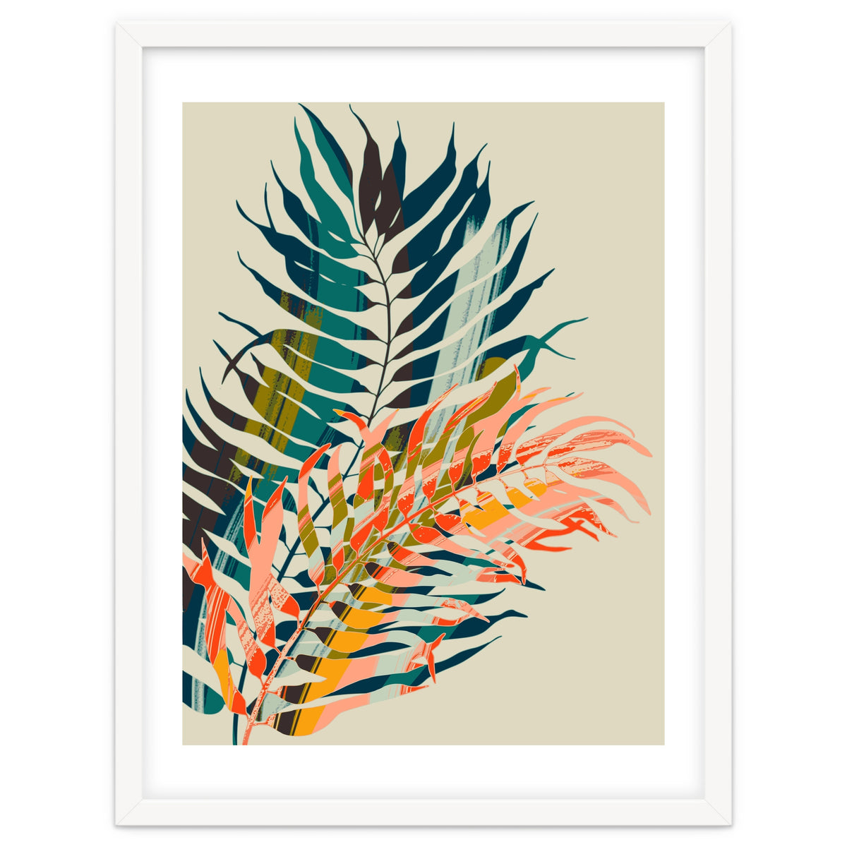 Colorful Palm Leaves