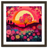 Folk Sunset Blossoming Tree thumbnail