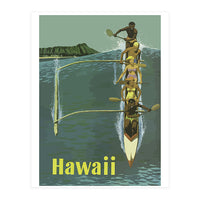 Hawaii, Boat a Big Wave (Print Only)