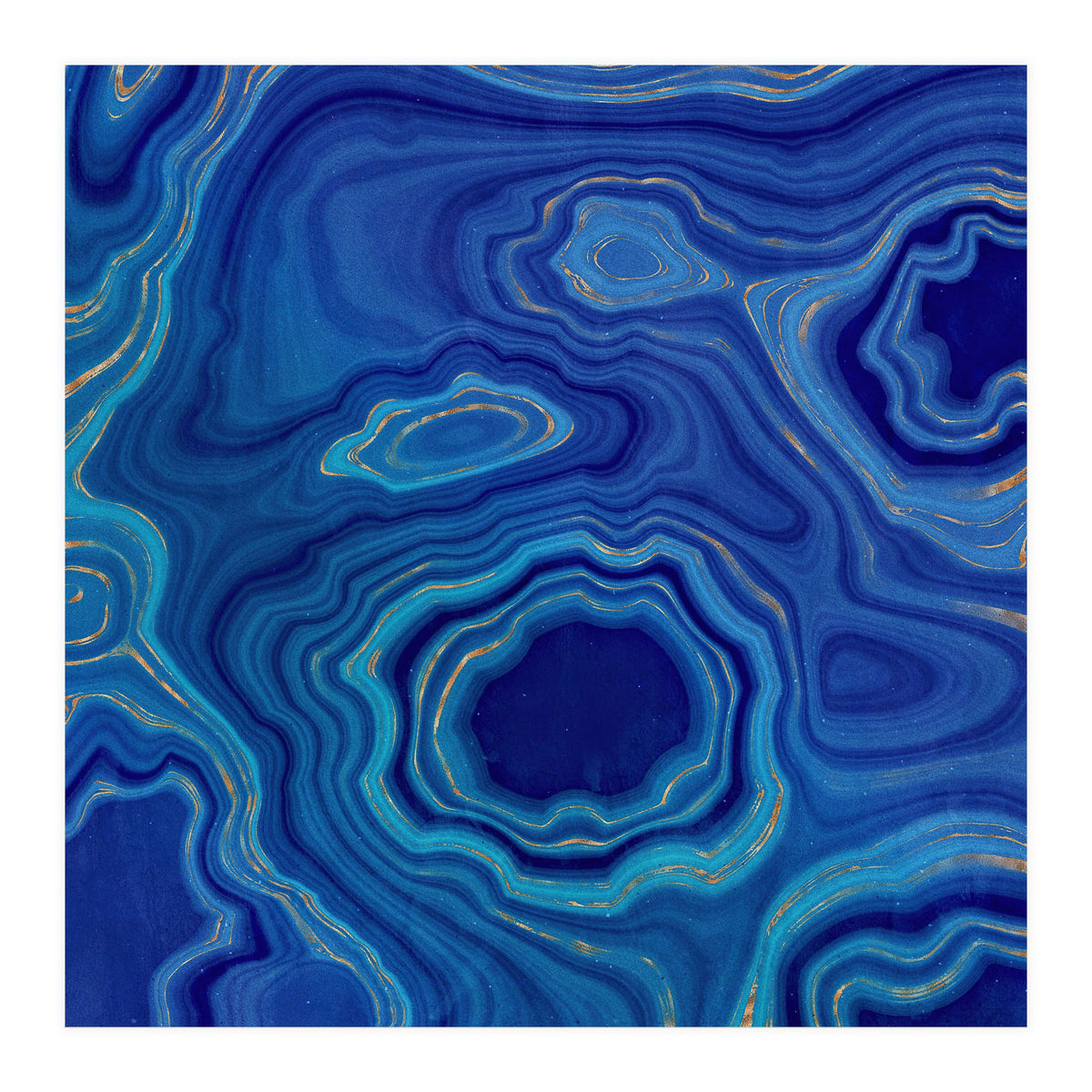 Blue Agate Texture 04 (Print Only)