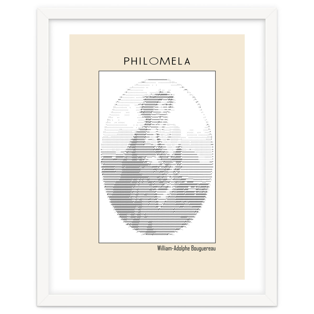 Philomela – William Adolphe Bouguereau (1861) – Ascii Art
