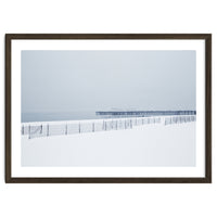 Pier in the winter seascape