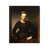 Rembrandt Harmenszoon van Rijn / 'Young Girl at an Open Half-Door', 1645. (Print Only) thumbnail