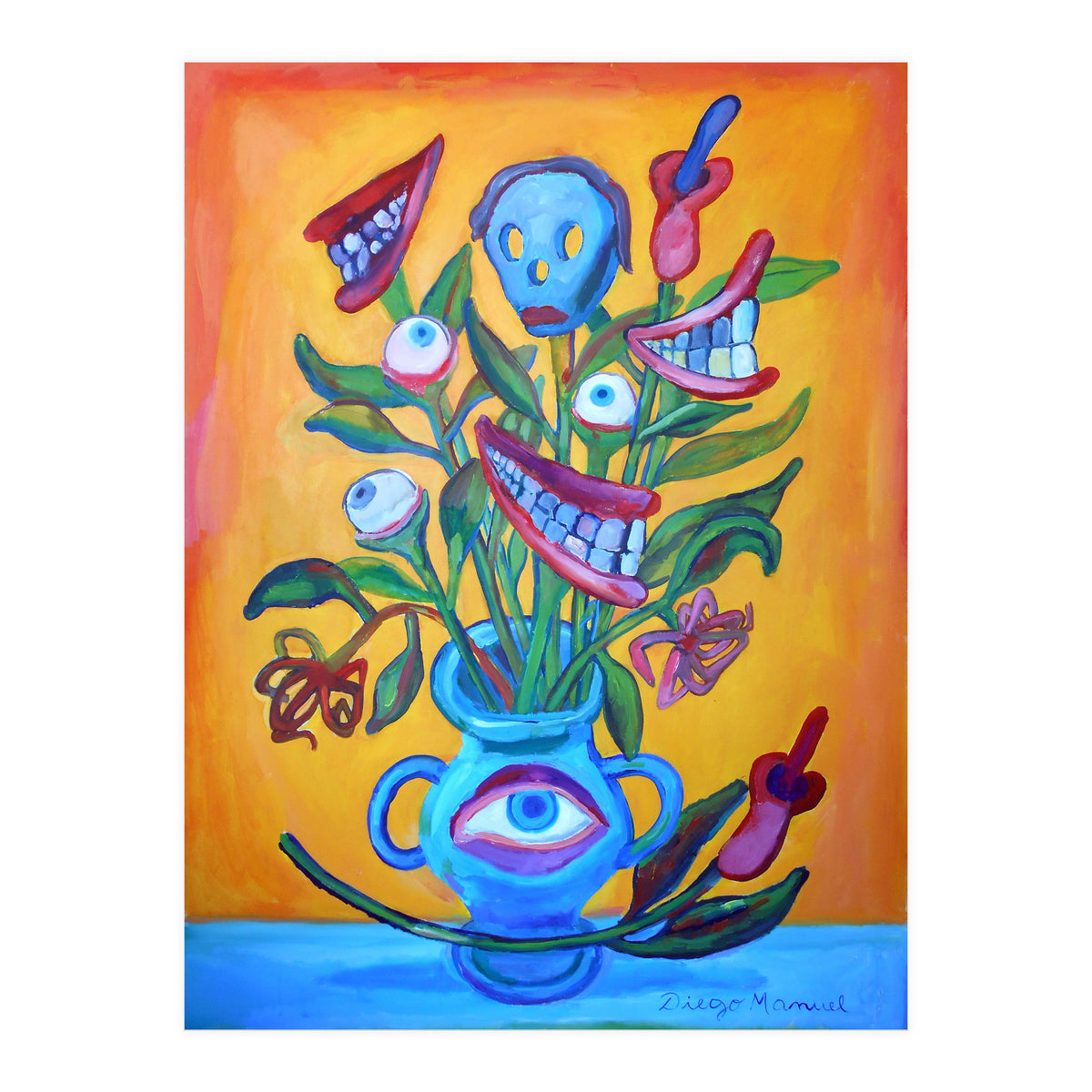 Naturaleza Muerta Y Calavera (Print Only)