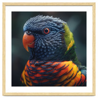 Rainbow Lorikeet Parrot Close Up Portrait