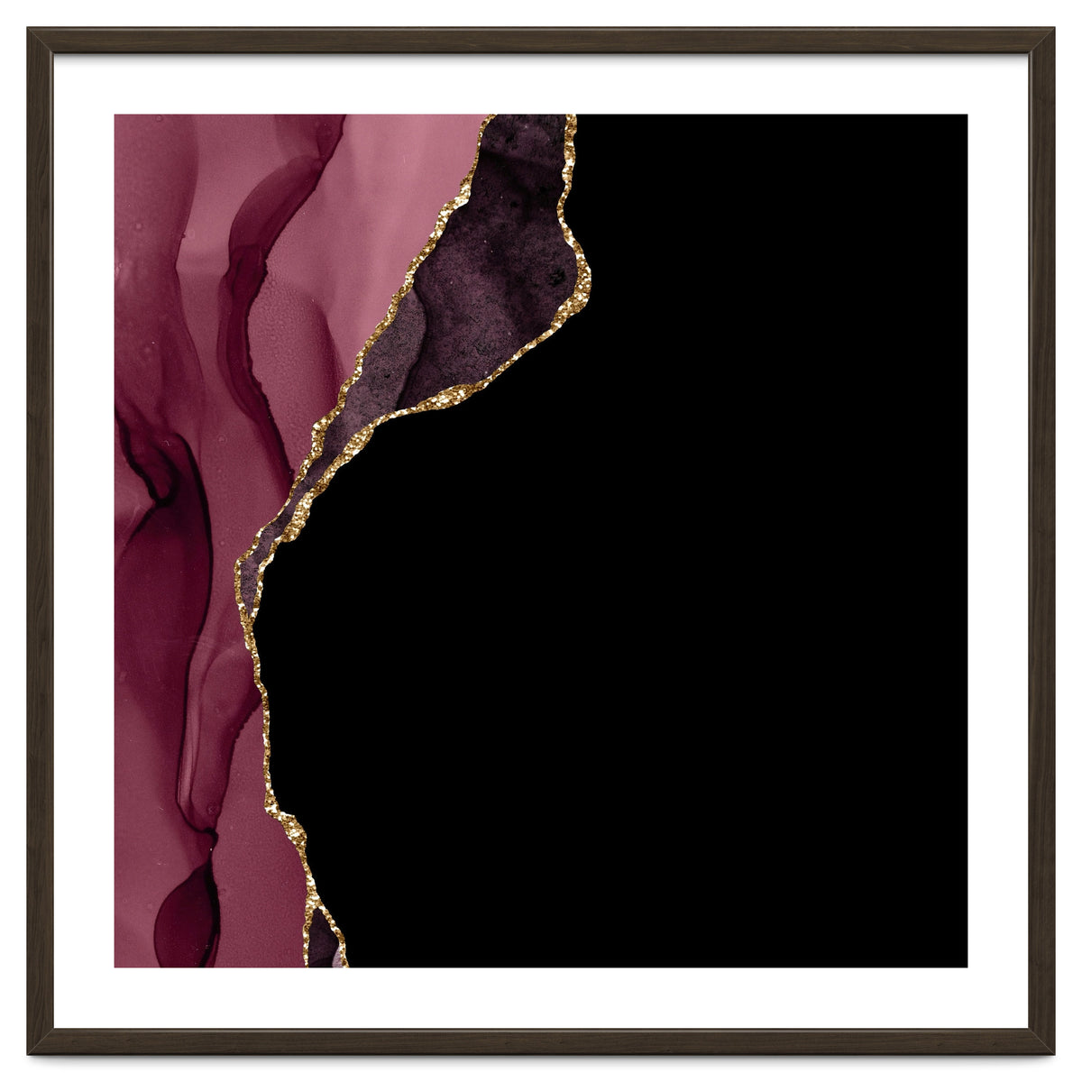 Burgundy & Gold Agate Texture 09