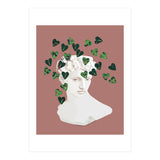 Roman Planter, Plant Pot, Botanical Nature Victorian Statue Face, Eclectic Bohemian Plant Lady Illustration (Print Only) thumbnail