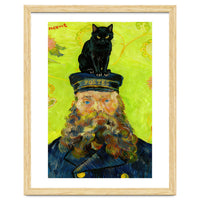 Black Cat on the Postman’s Hat, Van Gogh Inspired Painting