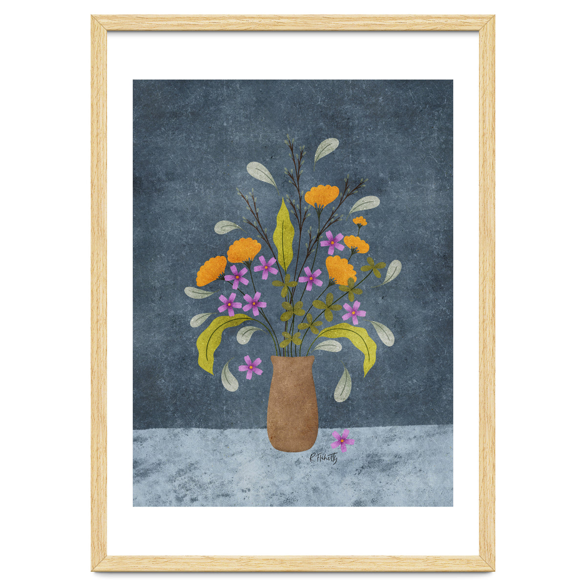 Moody Floral Vase